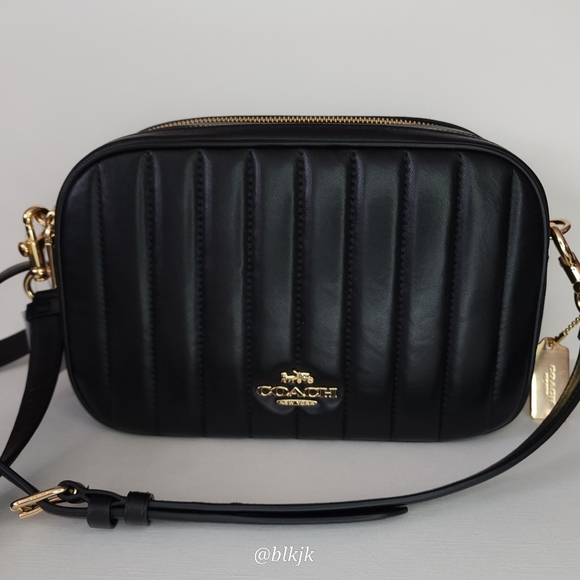 Coach Bags Nwt Coach Jes Quilted Crossbody Black Wgold Hardware